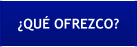 ¿QUÉ OFREZCO?